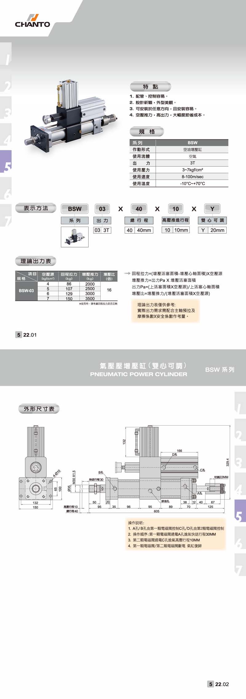 BSW 双心可调气压增压缸